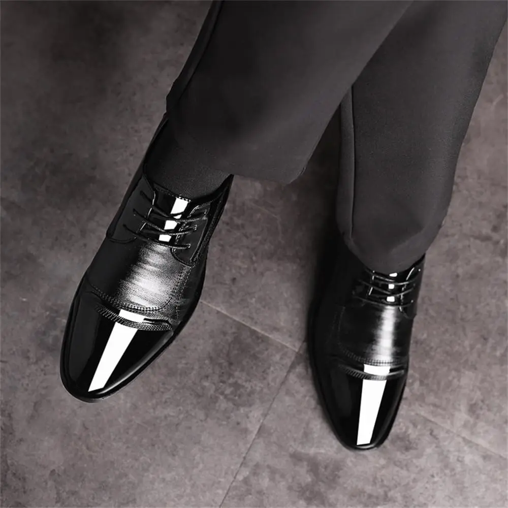 Men's Dress Shoes Business Oxfords Patent Leather Dress Shoes - Image 4