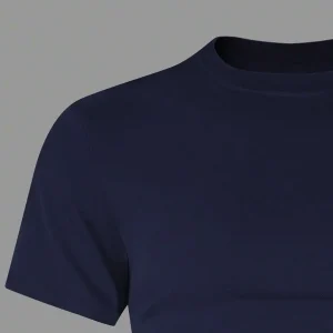 Men's Solid Color Crew Neck Short Sleeve Casual T-Shirt, Versatile For Summer Day Navy Blue - Thumbnail Image 6
