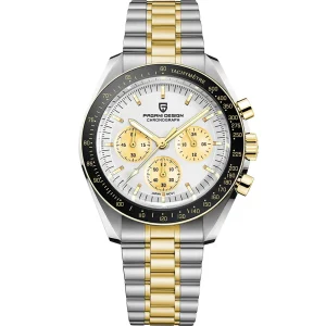 New Light Tan Retro Quartz Watch For Men Sports Chronograph - Thumbnail Image 15