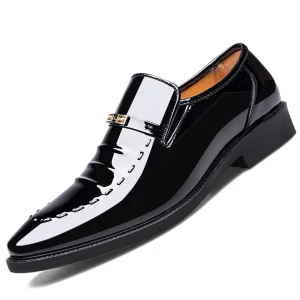 Men's Dress Loafers Slip On Casual  Loafer Dress Shoes High Gloss  Perfect for Tuxedo wear
