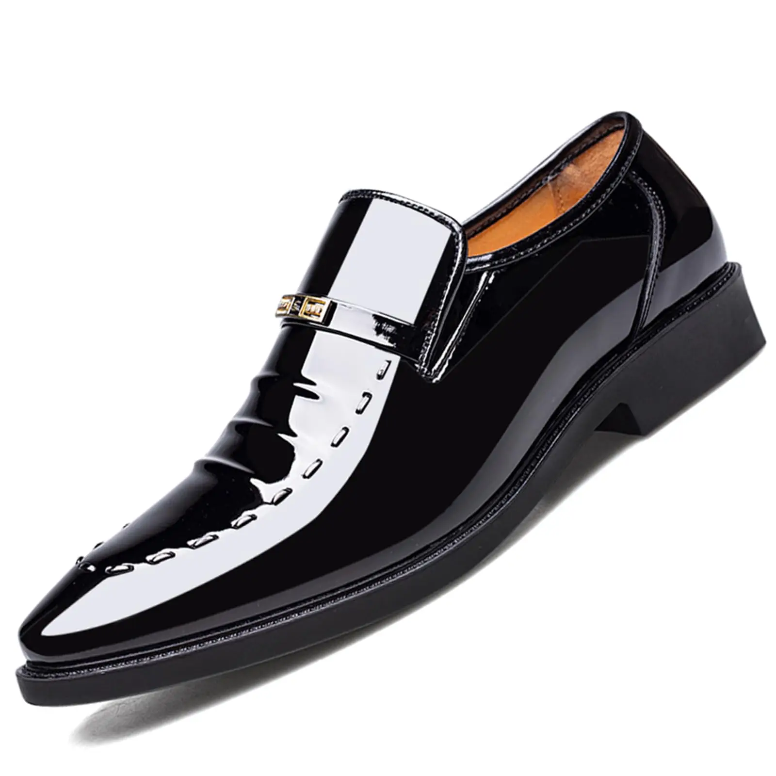 Men's Dress Loafers Slip On Casual  Loafer Dress Shoes High Gloss  Perfect for Tuxedo wear - Image 1