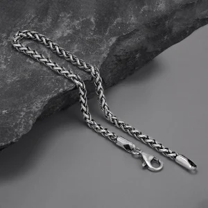 3mm 925 Sterling Silver Wheat Chain Bracelet - Thumbnail Image 4