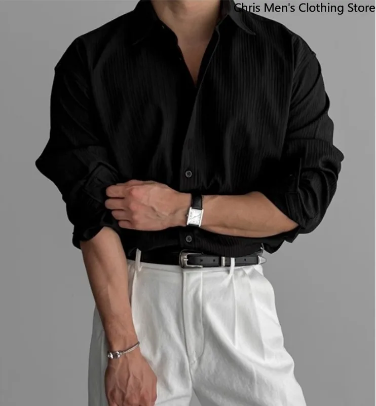 Casual Shirt for Stylish Men, Men's Wear Made of Textured Fabric High-end Quality - Image 2