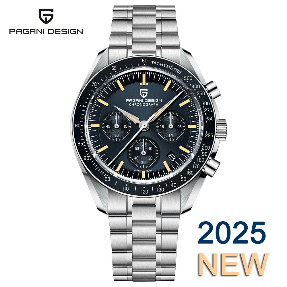 New Light Tan Retro Quartz Watch For Men Sports Chronograph - Image 16