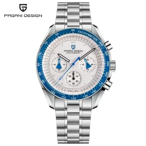 New Light Tan Retro Quartz Watch For Men Sports Chronograph - Thumbnail Image 13