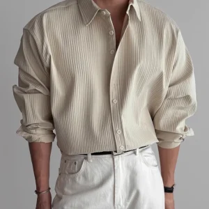 Casual Shirt for Stylish Men, Men's Wear Made of Textured Fabric High-end Quality - Thumbnail Image 9