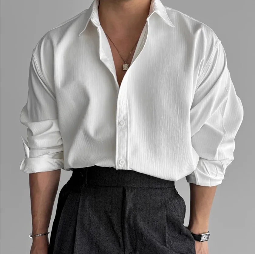 Casual Shirt for Stylish Men, Men's Wear Made of Textured Fabric High-end Quality - Image 8