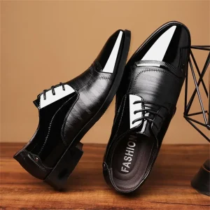 Men's Dress Shoes Business Oxfords Patent Leather Dress Shoes - Thumbnail Image 6