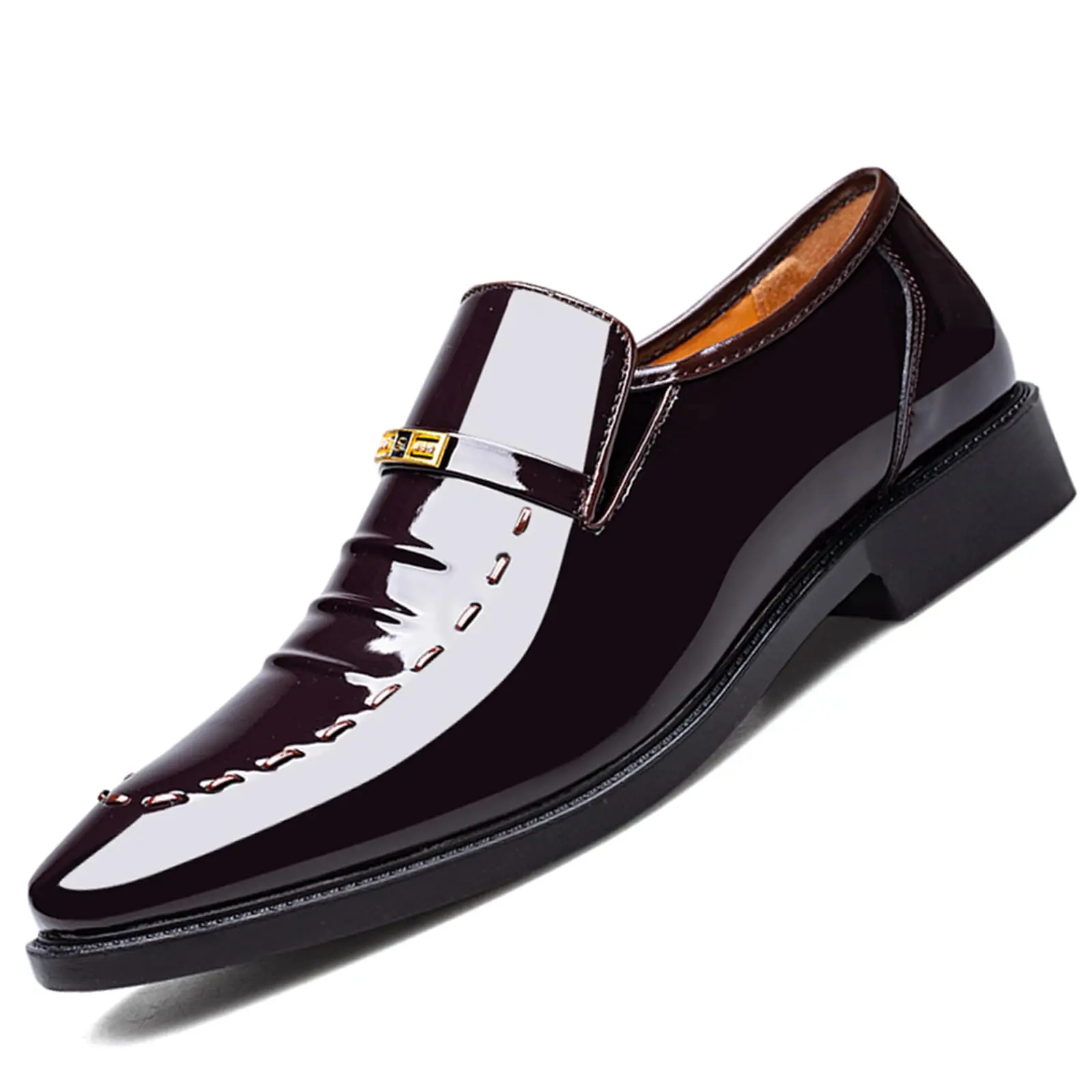 Men's Dress Loafers Slip On Casual  Loafer Dress Shoes High Gloss  Perfect for Tuxedo wear - Image 7