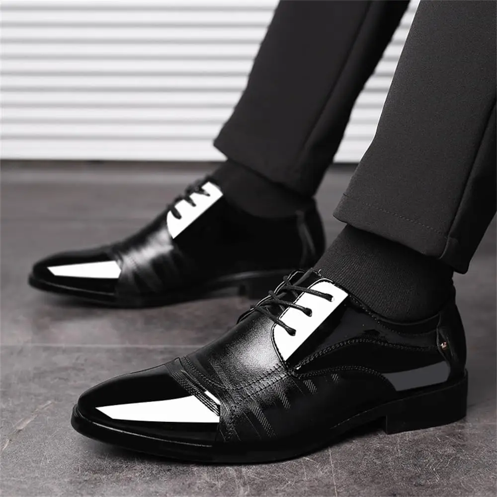 Men's Dress Shoes Business Oxfords Patent Leather Dress Shoes - Image 3
