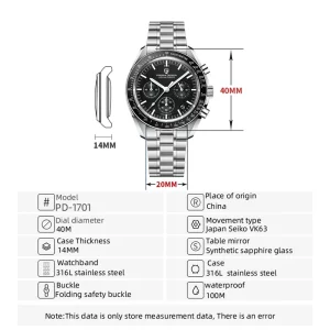 Mens Watches Quartz Automatic Watch Men Luxury Sports  Waterproof Sapphire - Thumbnail Image 6