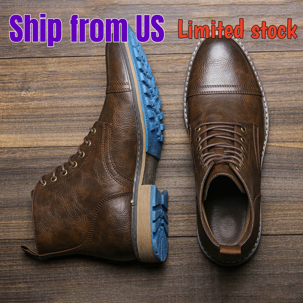 Size 8~13 Men Boots Fashion Brand Comfortable Ankle Boots For Men - Image 1