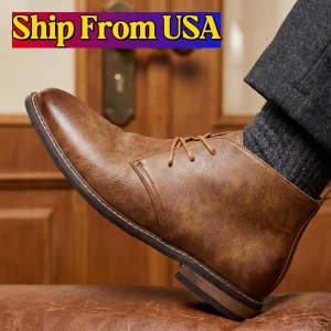 Boots Leather Comfortable Fashion Casual  Men Desert Boots