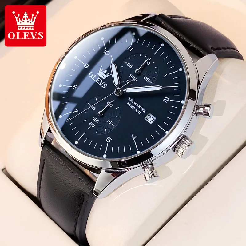 Original Men's Watches Luxury Top Brand Leather Strap Quartz Male WirstWatch Waterproof Date Business Quartz Watch for Man - Image 8