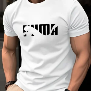 Men's Summer 100% Pure Cotton Casual Fashionable  Short Sleeved T-Shirt - Thumbnail Image 3