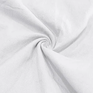 Men Slim Fit White Linen Shirt - Thumbnail Image 5
