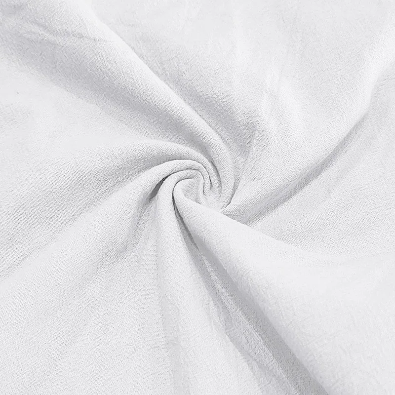 Men Slim Fit White Linen Shirt - Image 5