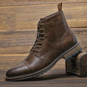 Size 8~13 Men Boots Fashion Brand Comfortable Ankle Boots For Men - Thumbnail Image 5