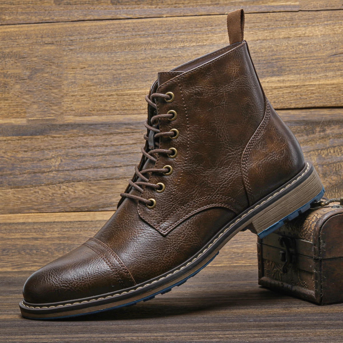 Size 8~13 Men Boots Fashion Brand Comfortable Ankle Boots For Men - Image 5