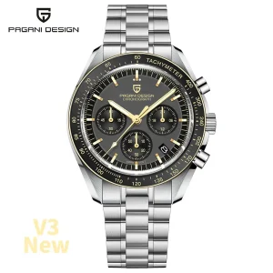 New Light Tan Retro Quartz Watch For Men Sports Chronograph - Thumbnail Image 17