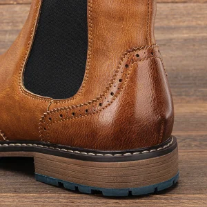 Ankle Boots Casual Brand Brogues Boots Comfortable High quality classic anti slip versatile plus size Leather Boots - Thumbnail Image 3