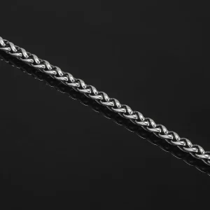 3mm 925 Sterling Silver Wheat Chain Bracelet - Thumbnail Image 3