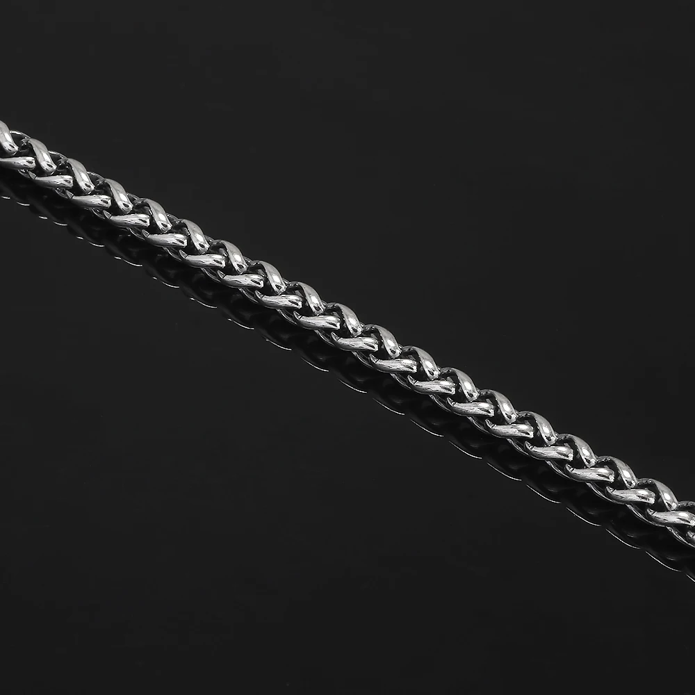 3mm 925 Sterling Silver Wheat Chain Bracelet - Image 3