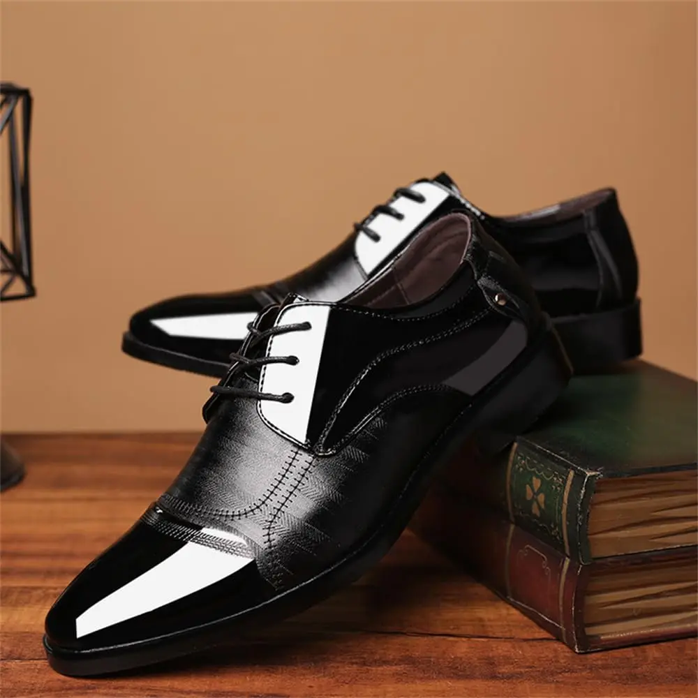 Men's Dress Shoes Business Oxfords Patent Leather Dress Shoes - Image 5