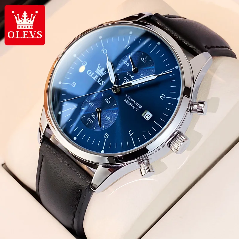 Original Men's Watches Luxury Top Brand Leather Strap Quartz Male WirstWatch Waterproof Date Business Quartz Watch for Man - Image 7