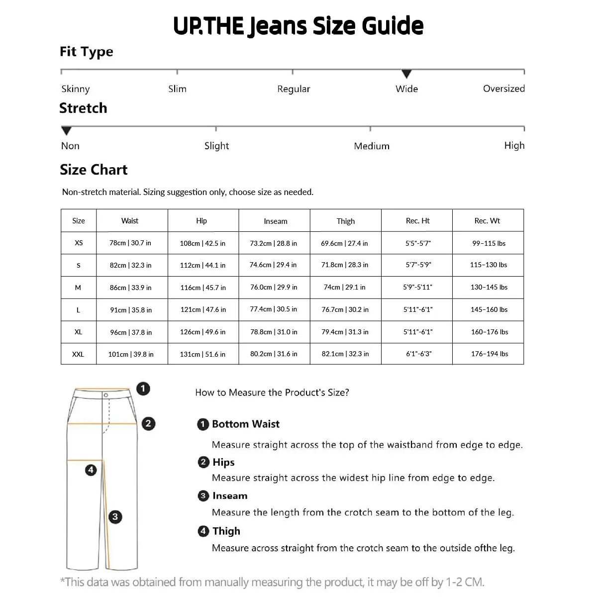 UP.THE Men Dark Blue Slim Fit Straight Leg Jeans, Classic Stretch Denim Pants, Casual Streetwear Trousers for Daily Work & Daily Outfits - Image 7