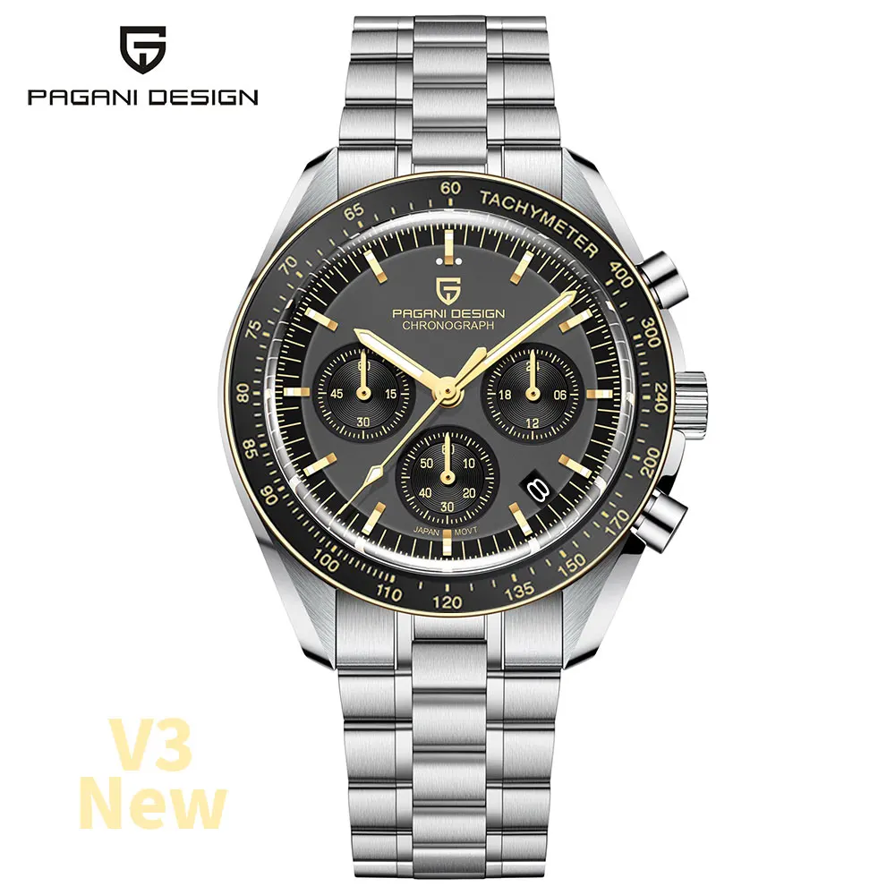 PAGANI DESIGN 2026 New V5 PD1701 Men's Watches Luxury Quartz Watch 100M Waterproof - Image 9