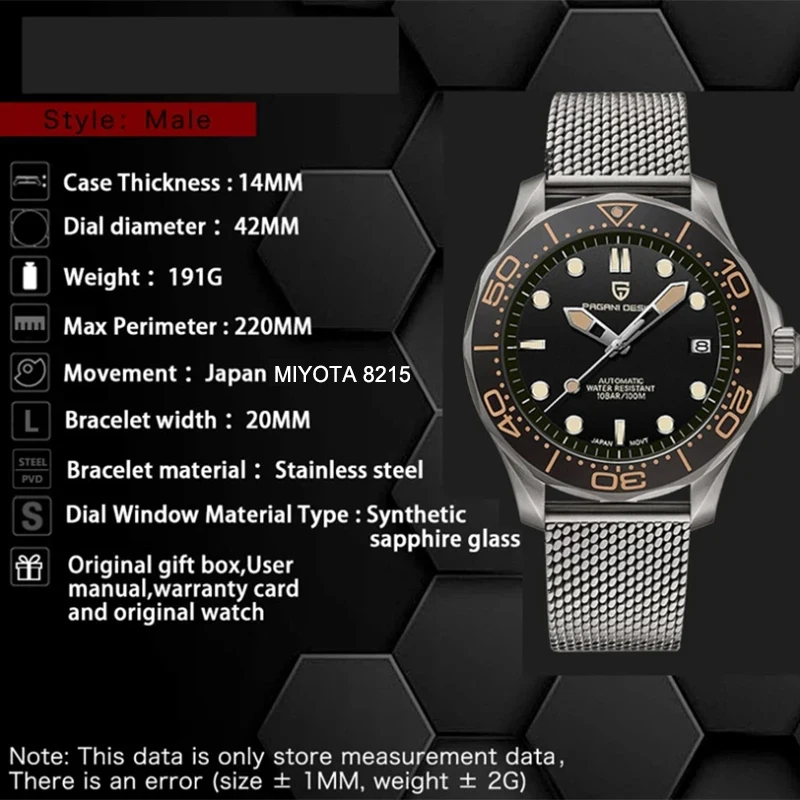 PAGANI DESIGN Men's Watches 2026 Luxury Mechanical Wristwatches Automatic Watch For Men - Image 5