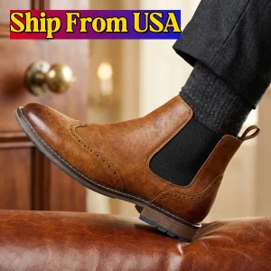 Ankle Boots Casual Brand Brogues Boots Comfortable High quality classic anti slip versatile plus size Leather Boots