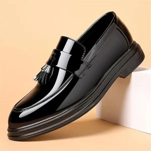 Men's Tassels High Gloss Patent Penny Loafers Fashion Formal Business Dress Shoes Shoe for Men - Thumbnail Image 5