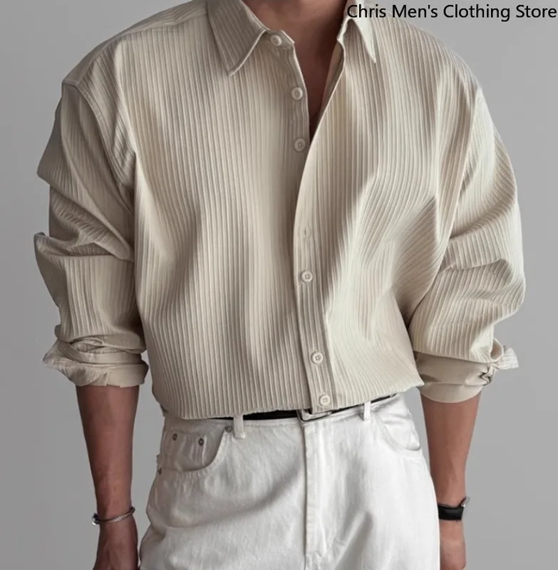 Casual Shirt for Stylish Men, Men's Wear Made of Textured Fabric High-end Quality - Image 4