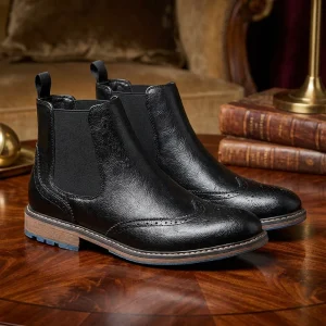 Ankle Boots Casual Brand Brogues Boots Comfortable High quality classic anti slip versatile plus size Leather Boots - Thumbnail Image 8